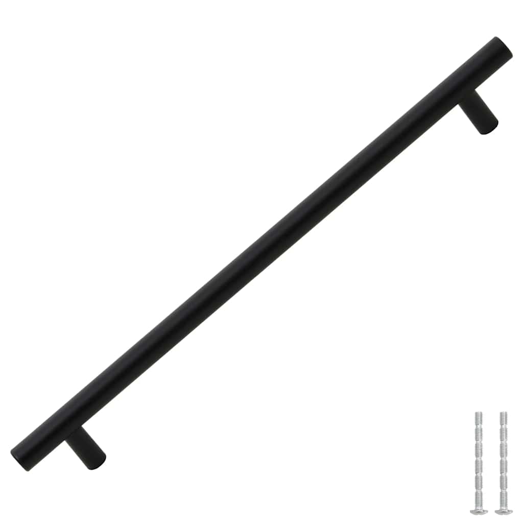 5 db fekete rozsdamentes acél szekrényfogantyú 224 mm