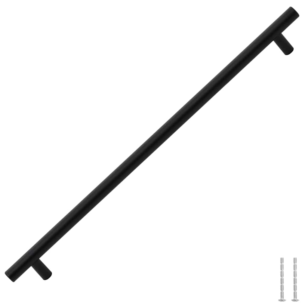 5 db fekete rozsdamentes acél szekrényfogantyú 480 mm