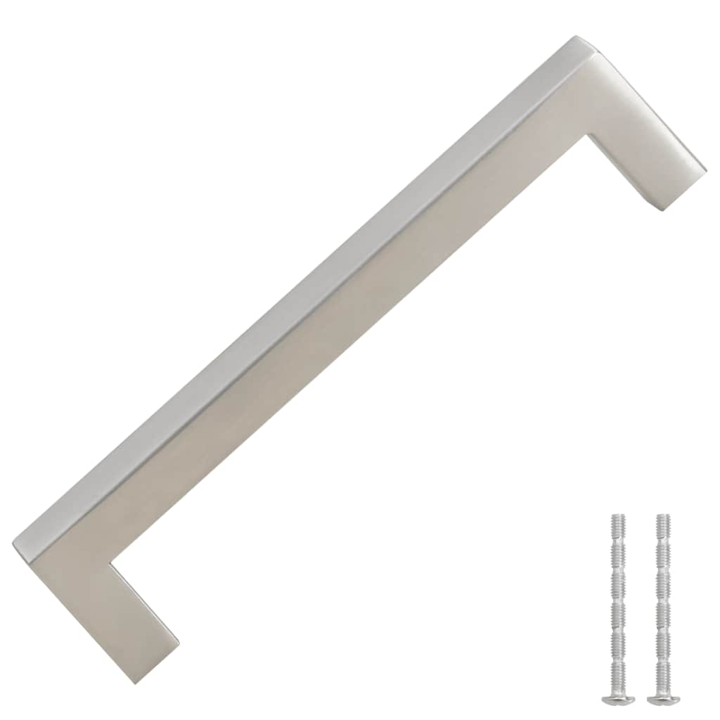 10 db ezüst rozsdamentes acél szekrényfogantyú 128 mm