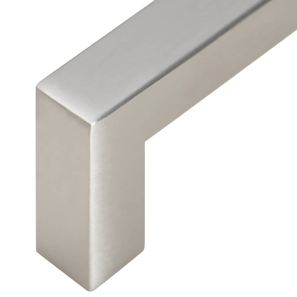 10 db ezüst rozsdamentes acél szekrényfogantyú 128 mm