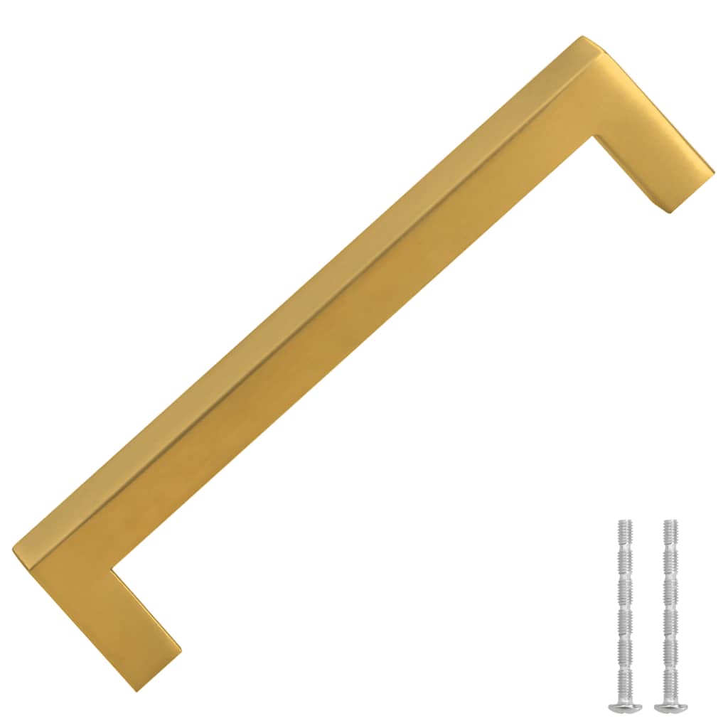 10 db aranyszínű rozsdamentes acél szekrényfogantyú 128 mm