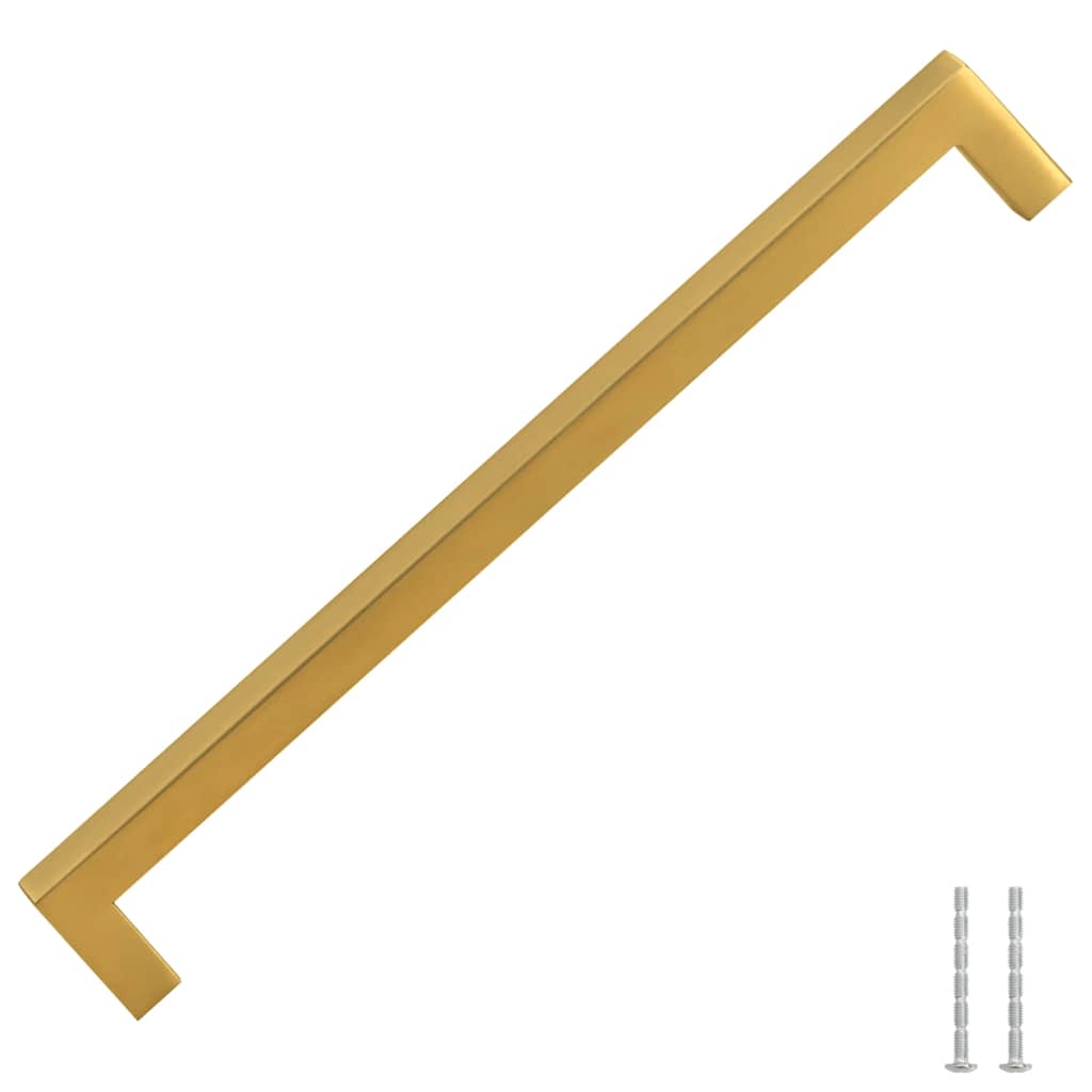 5 db aranyszínű rozsdamentes acél szekrényfogantyú 224 mm