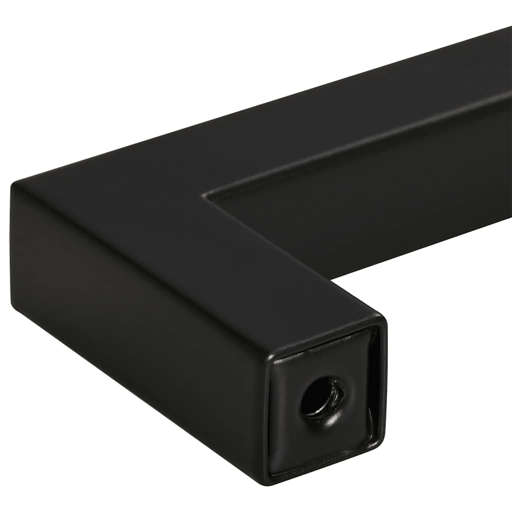 10 db fekete rozsdamentes acél szekrényfogantyú 64 mm