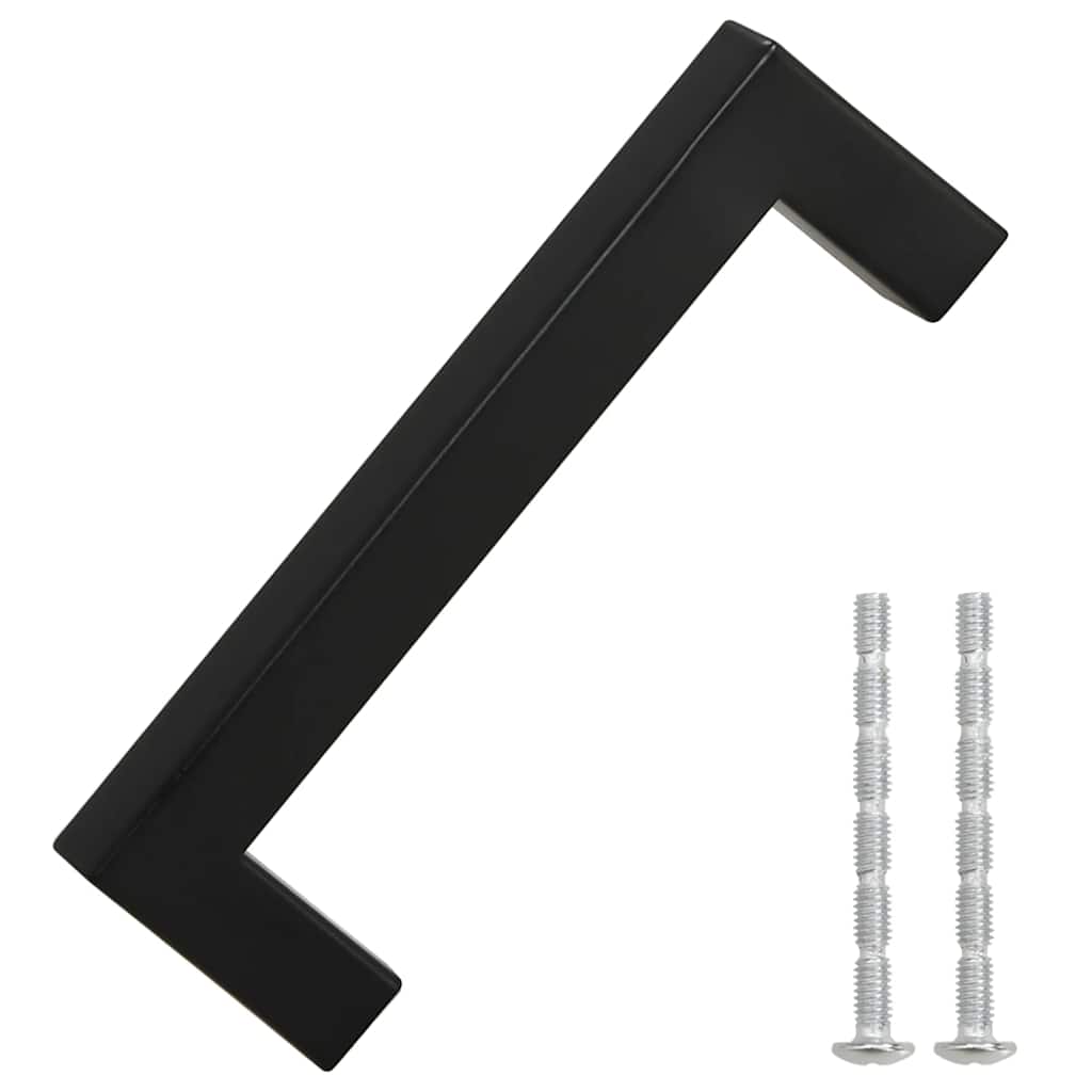 10 db fekete rozsdamentes acél szekrényfogantyú 96 mm