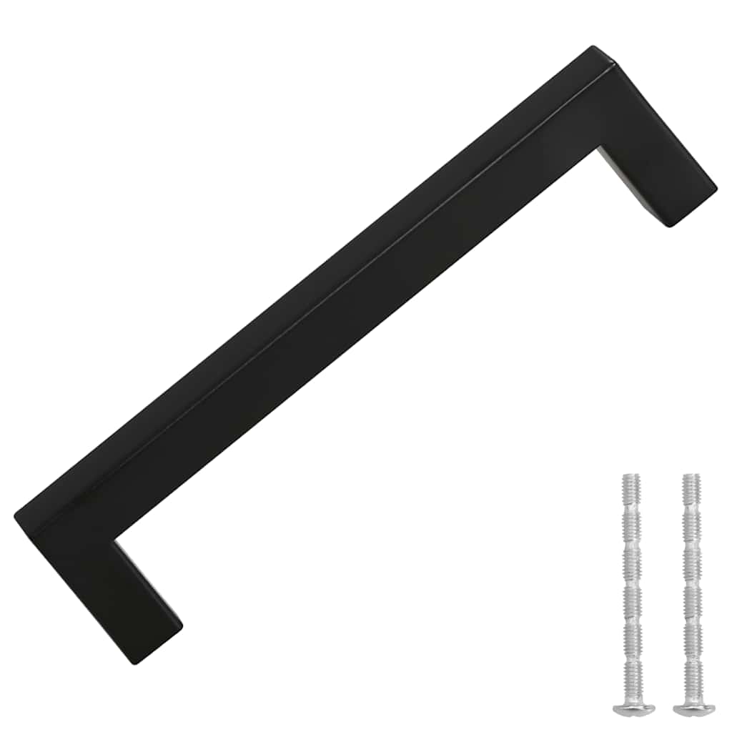 10 db fekete rozsdamentes acél szekrényfogantyú 128 mm