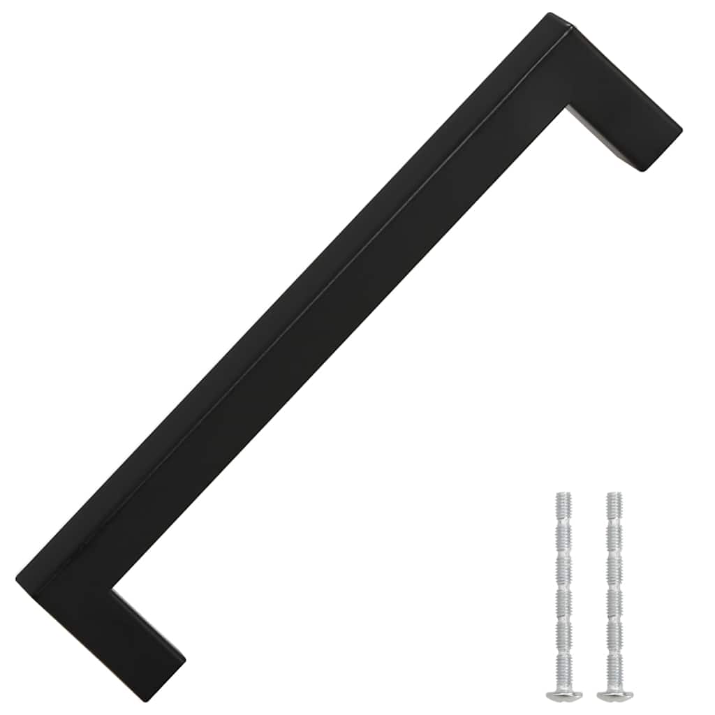 10 db fekete rozsdamentes acél szekrényfogantyú 160 mm