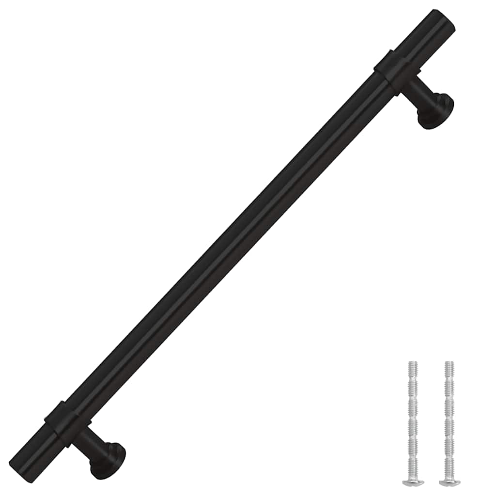 10 db fekete rozsdamentes acél szekrényfogantyú 160 mm