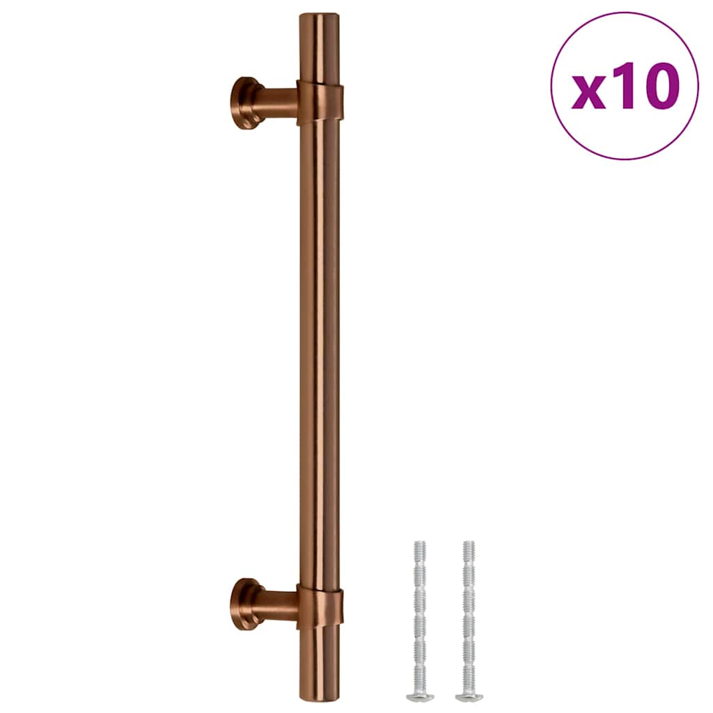 10 db bronz rozsdamentes acél szekrényfogantyú 128 mm