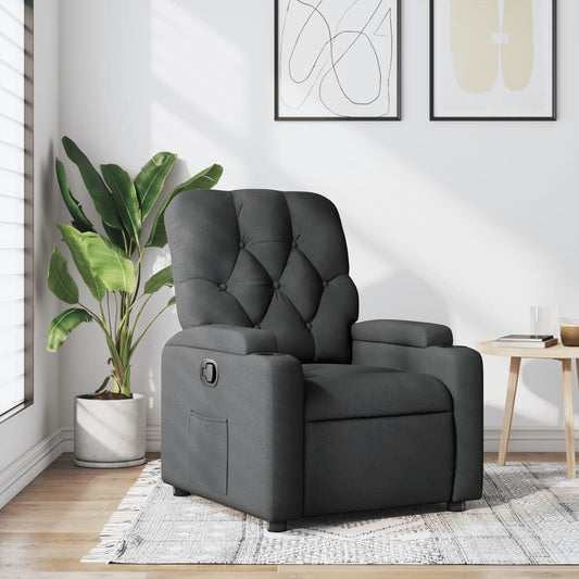 sötétszürke szövet relaxfotel