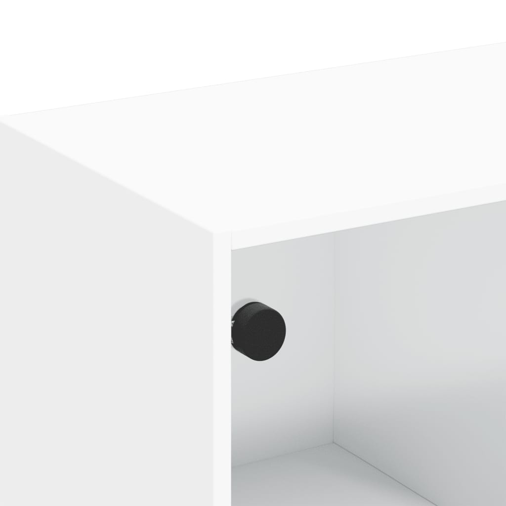 fehér TV-szekrény üvegajtókkal 102 x 37 x 42 cm