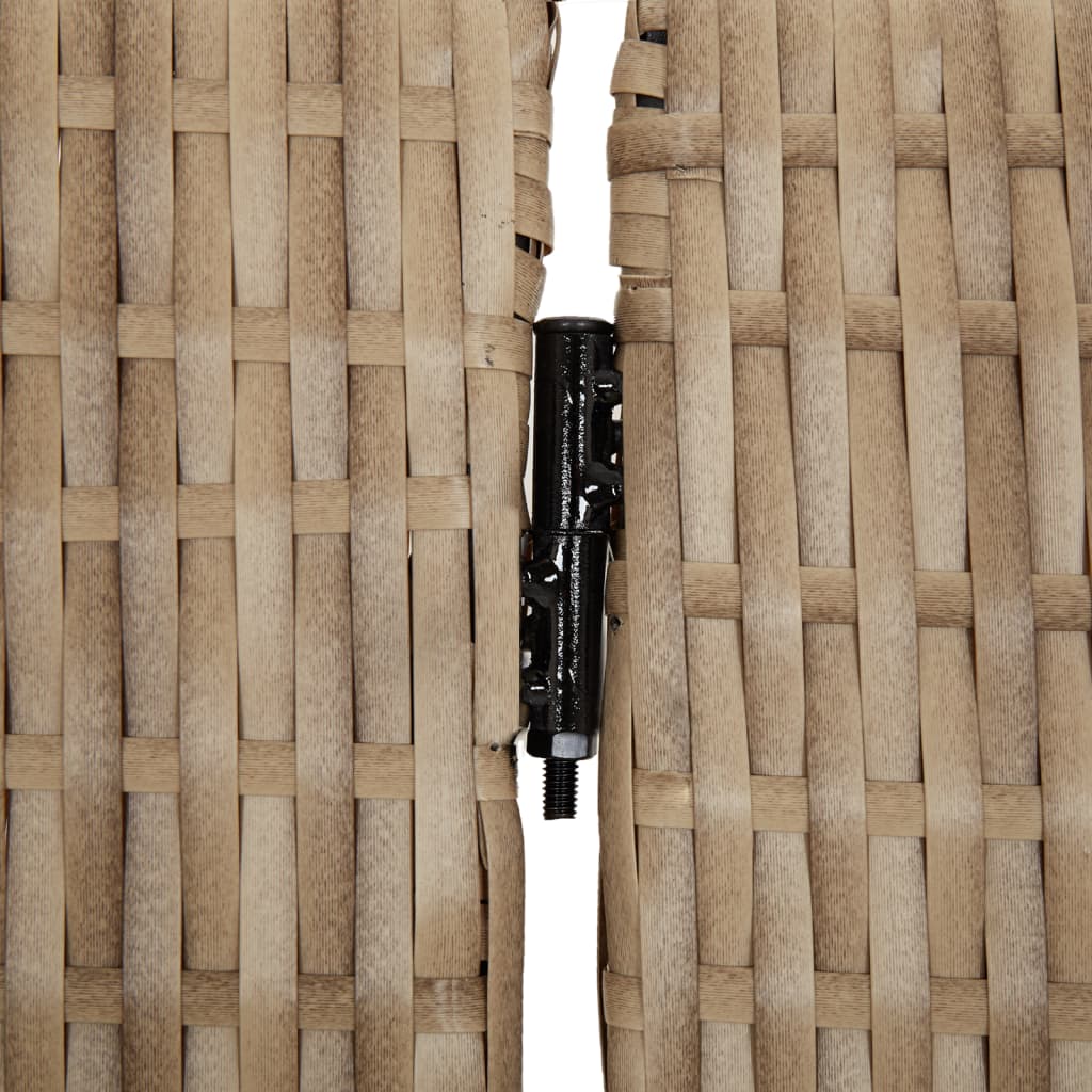 bézs 4 paneles polyrattan térelválasztó