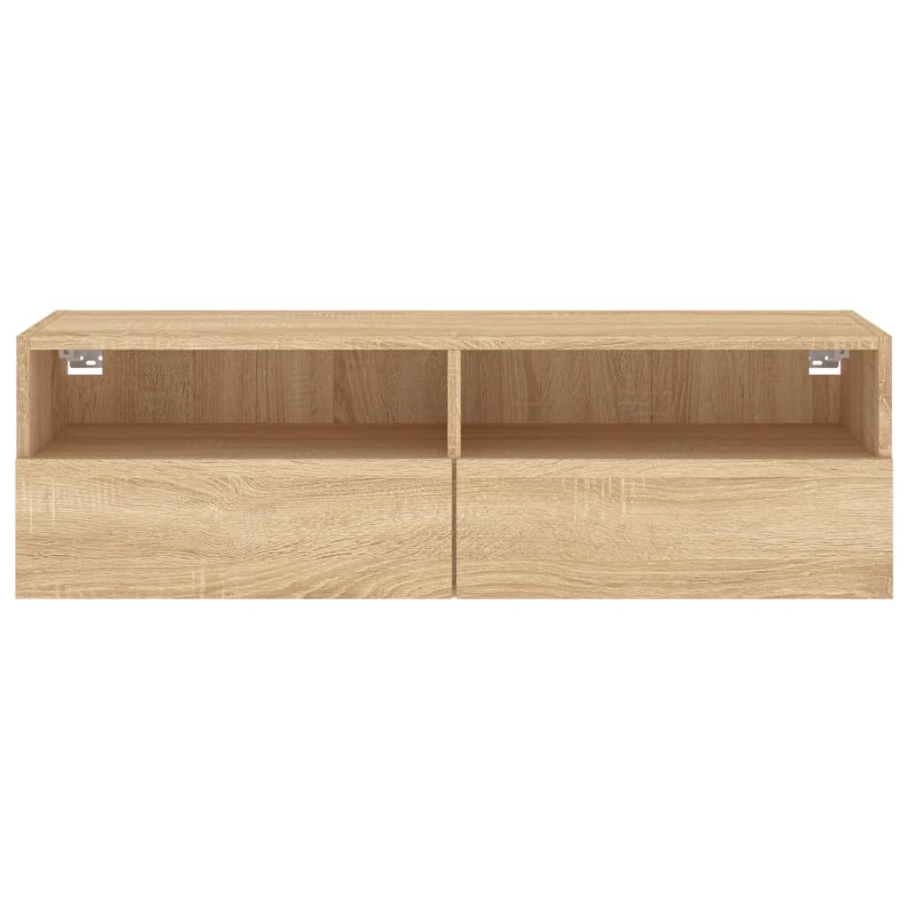 sonoma tölgyszín szerelt fa fali TV-szekrény 100 x 30 x 30 cm