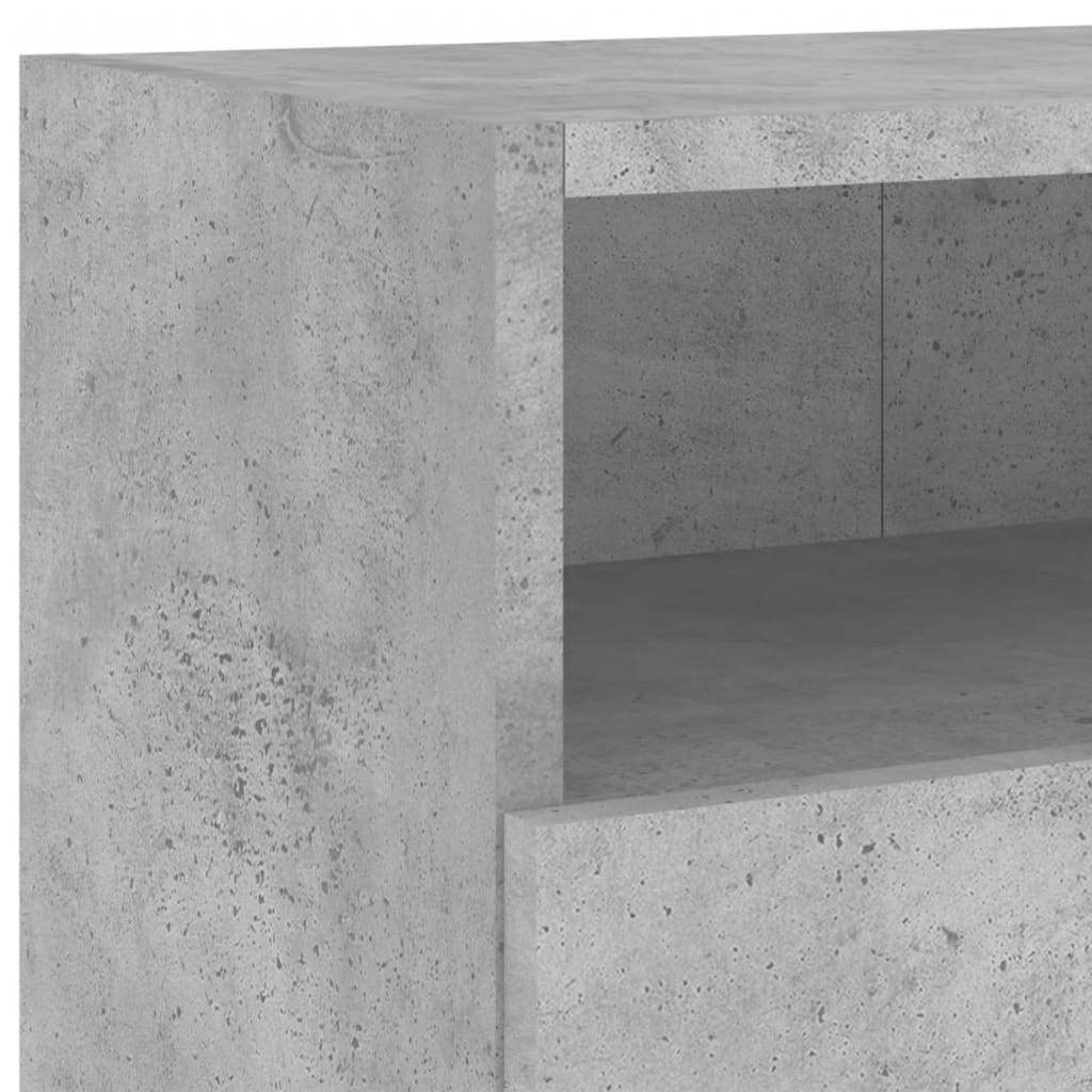 betonszürke szerelt fa fali TV-szekrény 100 x 30 x 30 cm