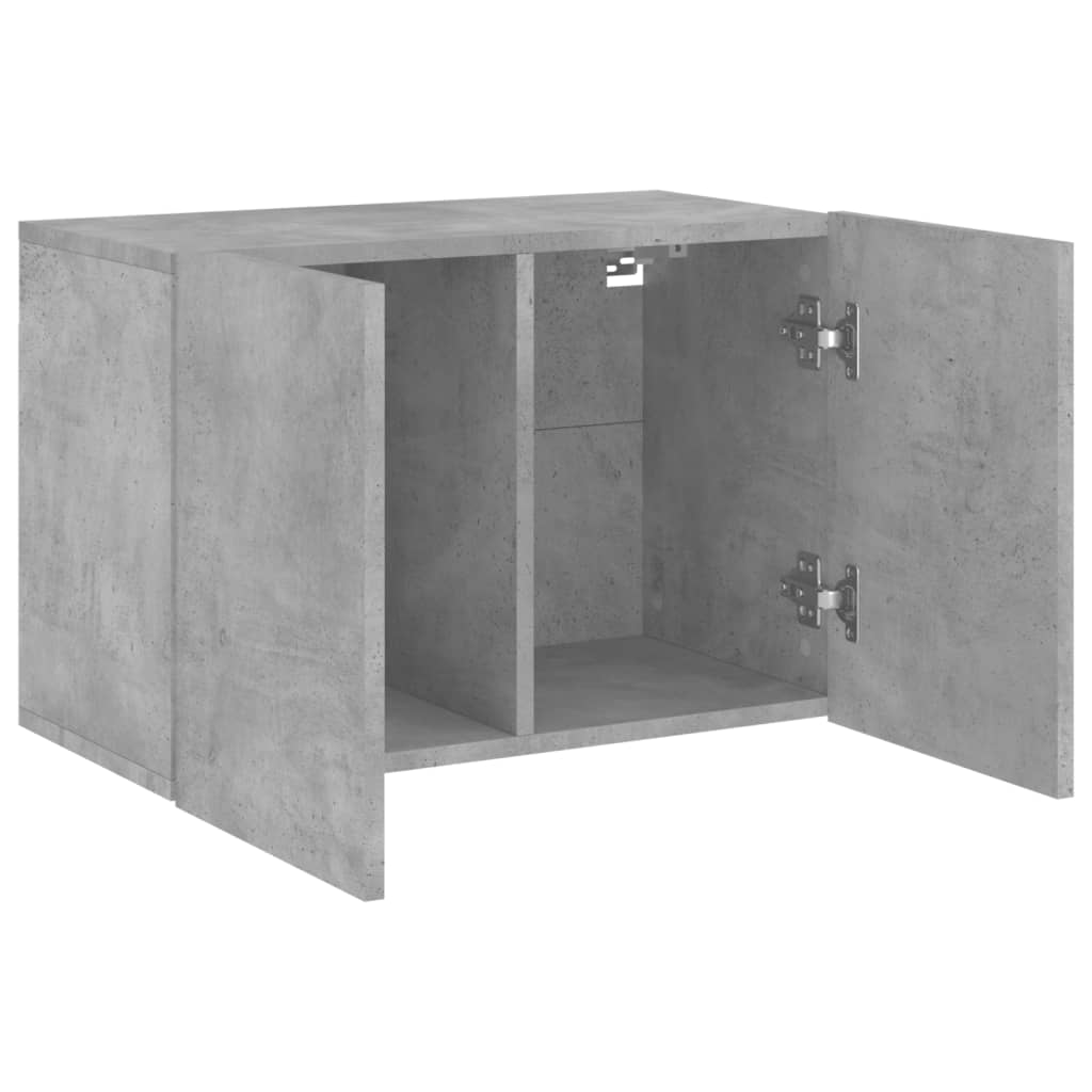 betonszürke falra szerelhető TV-szekrény 60 x 30 x 41 cm