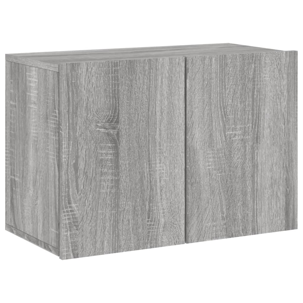 szürke sonoma színű falra szerelhető TV-szekrény 60 x 30 x 41cm