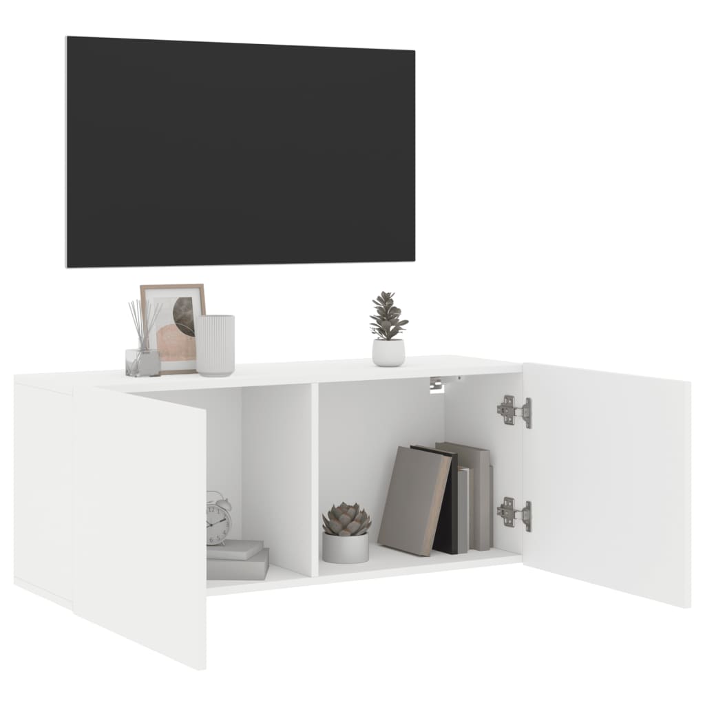 fehér falra szerelhető TV-szekrény 100 x 30 x 41 cm