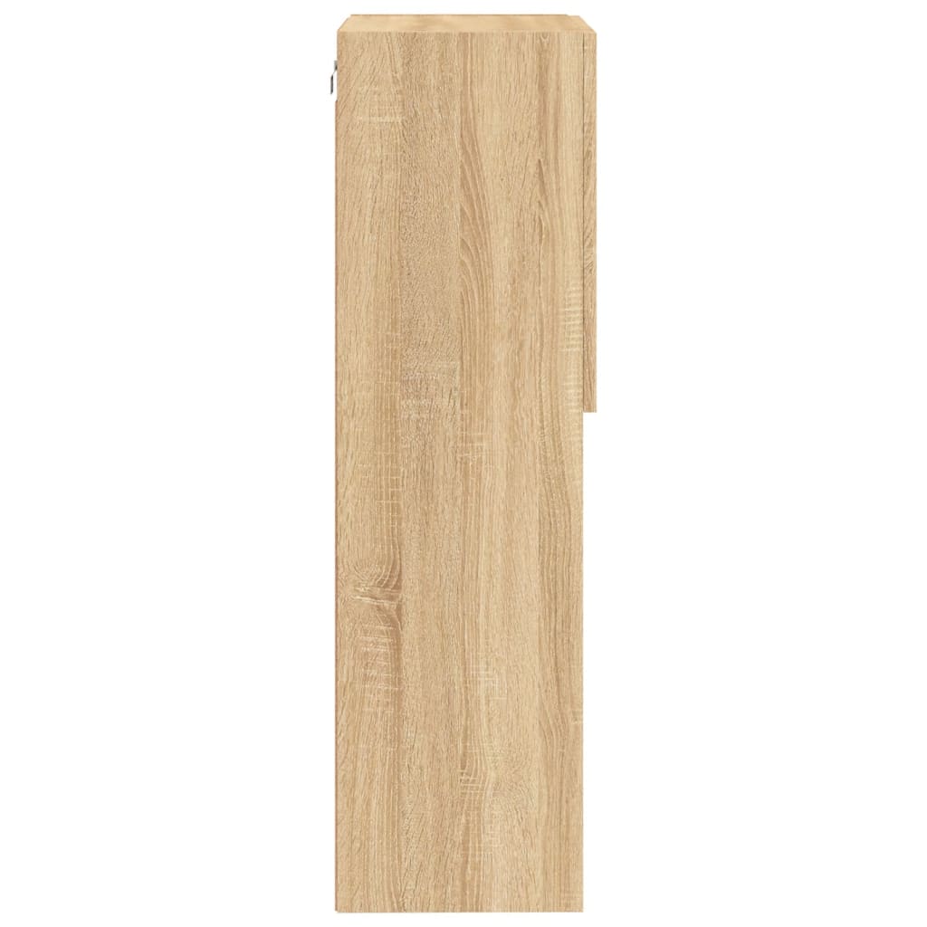 sonoma tölgy színű TV-szekrény LED lámpákkal 40,5 x 30 x 102 cm