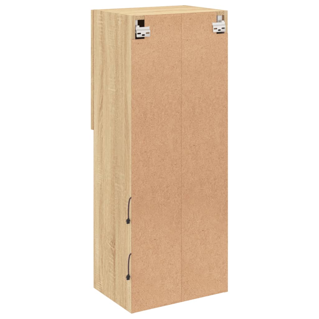 sonoma tölgy színű TV-szekrény LED lámpákkal 40,5 x 30 x 102 cm