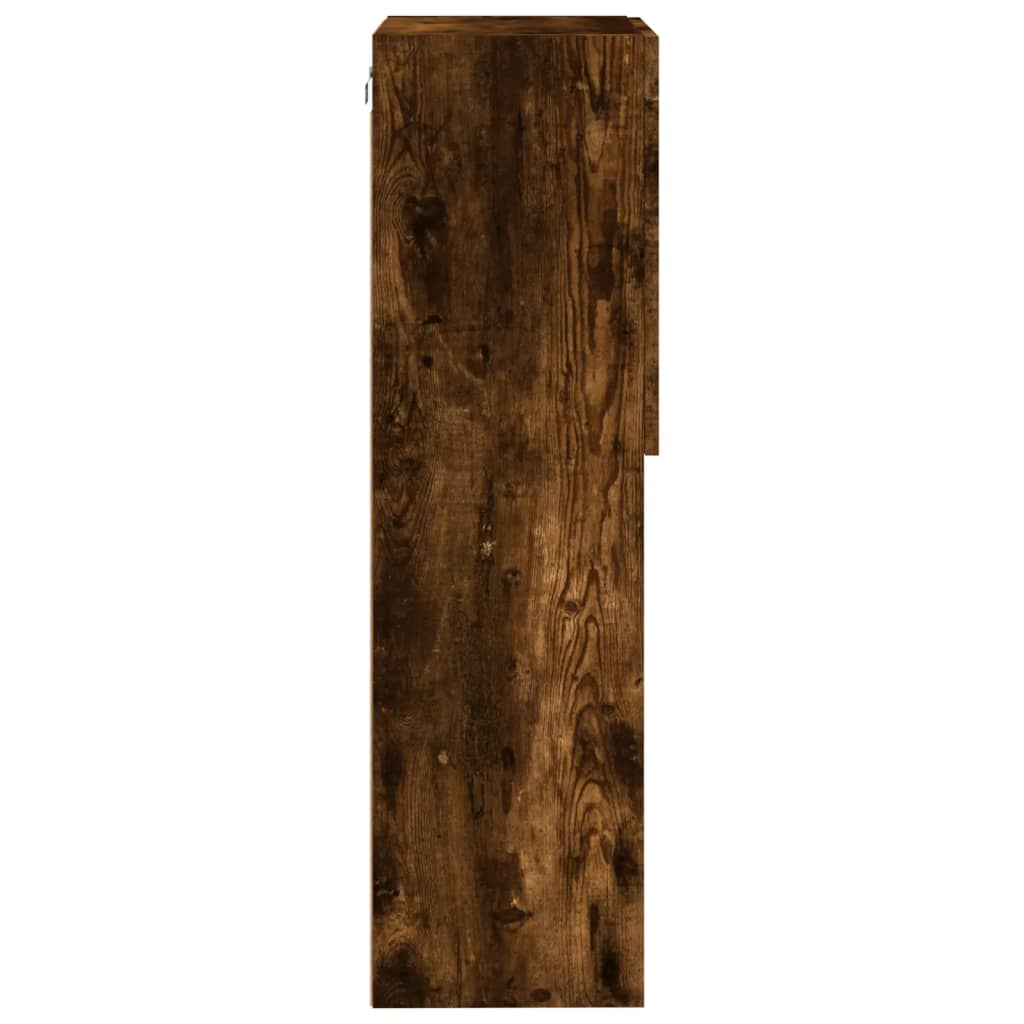 füstös tölgy színű TV-szekrény LED lámpákkal 40,5 x 30 x 102 cm