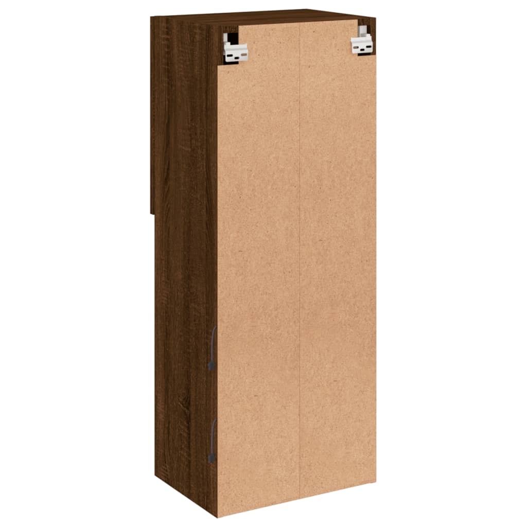 barna tölgyszínű TV-szekrény LED lámpákkal 40,5 x 30 x 102 cm