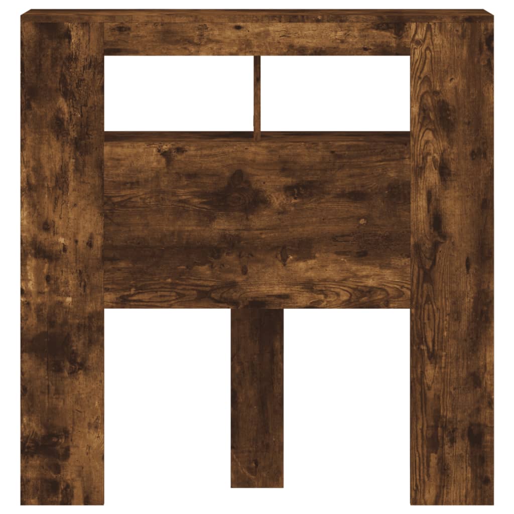 sonoma tölgy színű szerelt fa LED-es fejtámla 100x18,5x103,5 cm