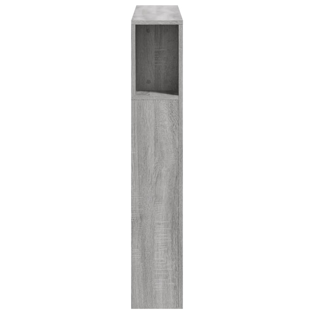 szürke sonoma szerelt fa LED-es fejtámla 100x18,5x103,5 cm