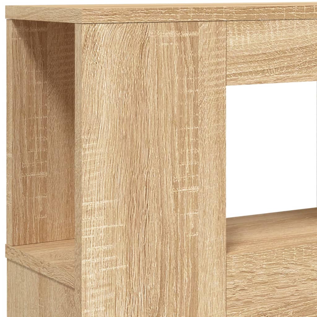 sonoma tölgy színű szerelt fa LED-es fejtámla 120x18,5x103,5 cm