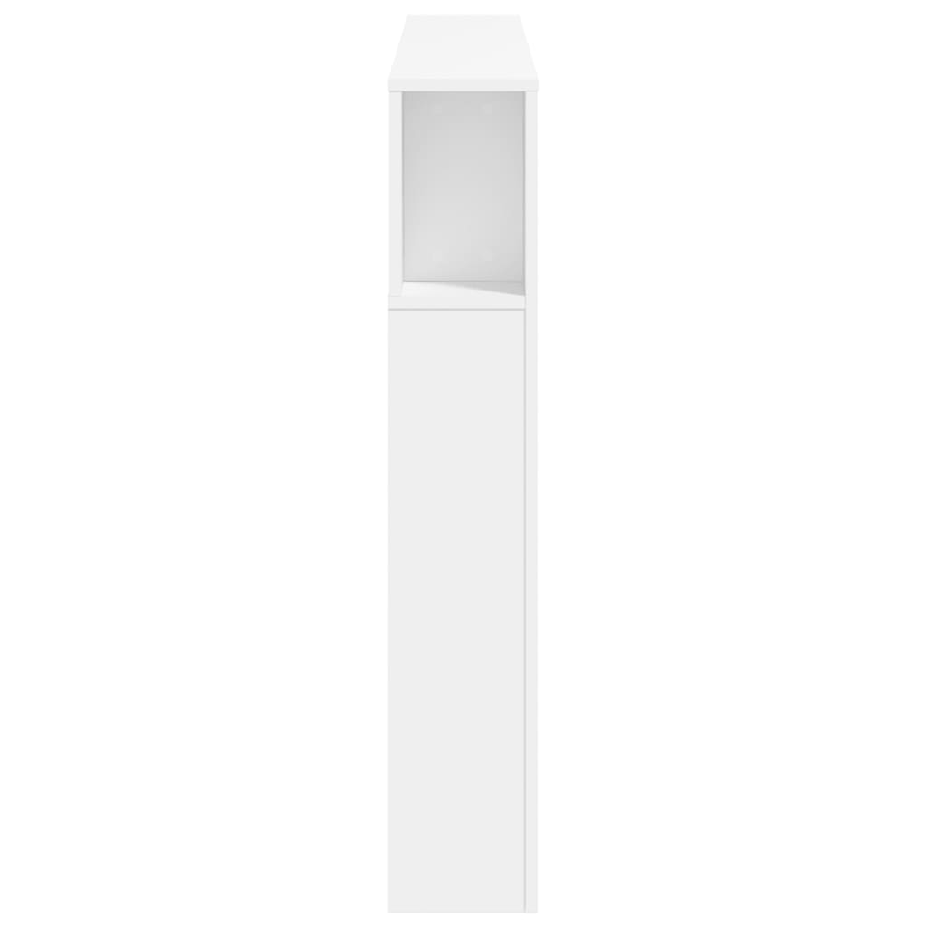 fehér szerelt fa LED-es fejtámla 140x18,5x103,5 cm