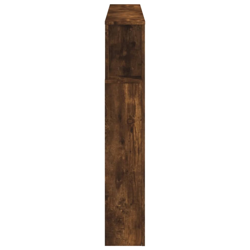 füstüs tölgy színű szerelt fa LED-es fejtámla 140x18,5x103,5 cm