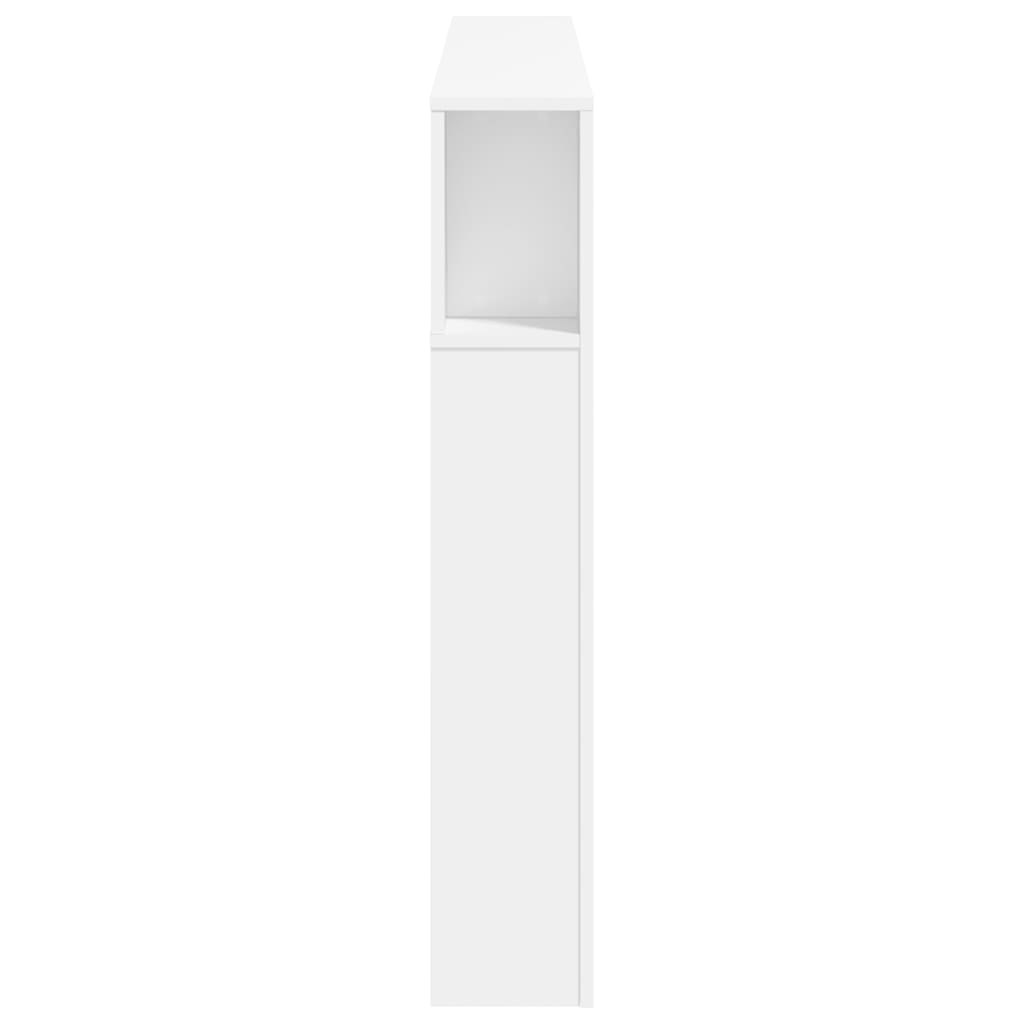 fehér szerelt fa LED-es fejtámla 160x18,5x103,5 cm