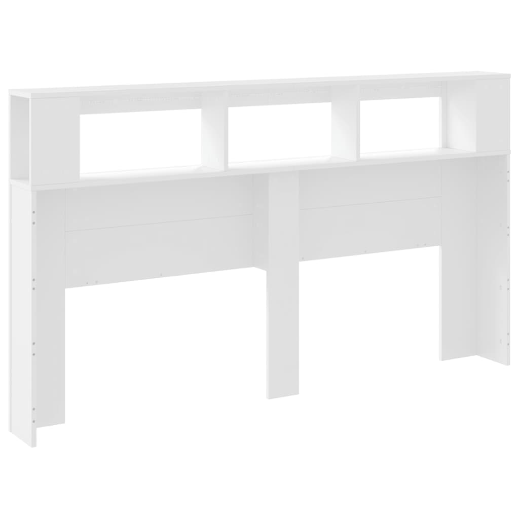 fehér szerelt fa LED-es fejtámla 180x18,5x103,5 cm