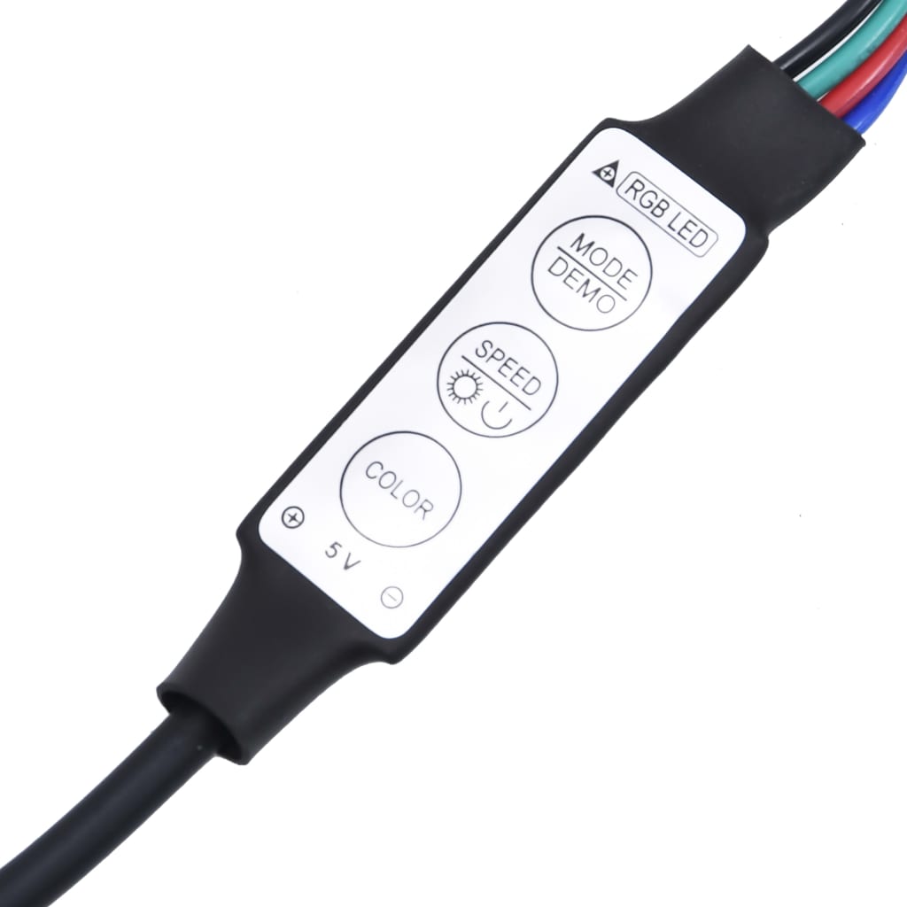 fekete szerelt fa LED-es fejtámla 180x18,5x103,5 cm