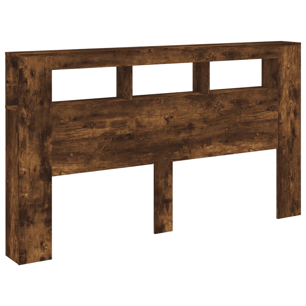 sonoma tölgy színű szerelt fa LED-es fejtámla 180x18,5x103,5 cm