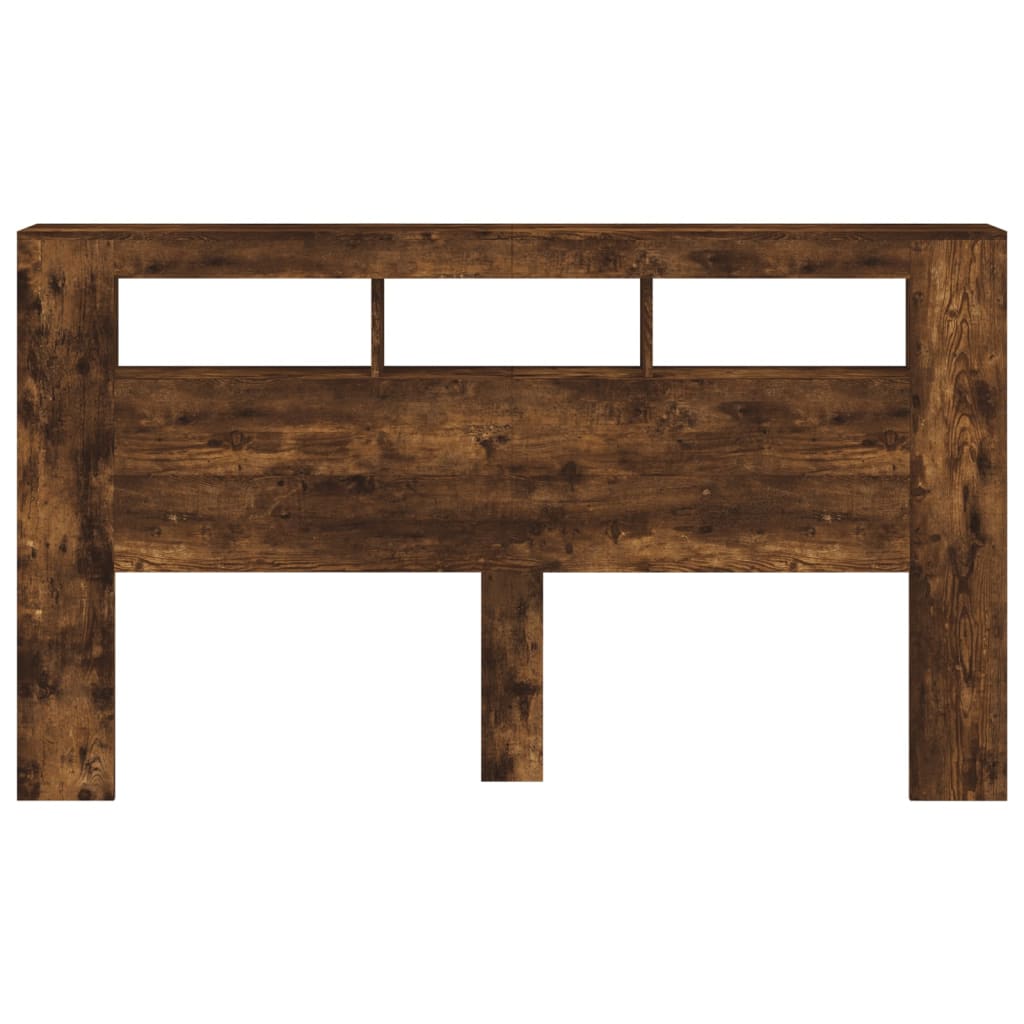 sonoma tölgy színű szerelt fa LED-es fejtámla 180x18,5x103,5 cm