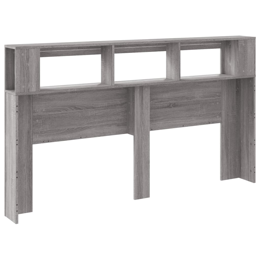 szürke sonoma szerelt fa LED-es fejtámla 180x18,5x103,5 cm
