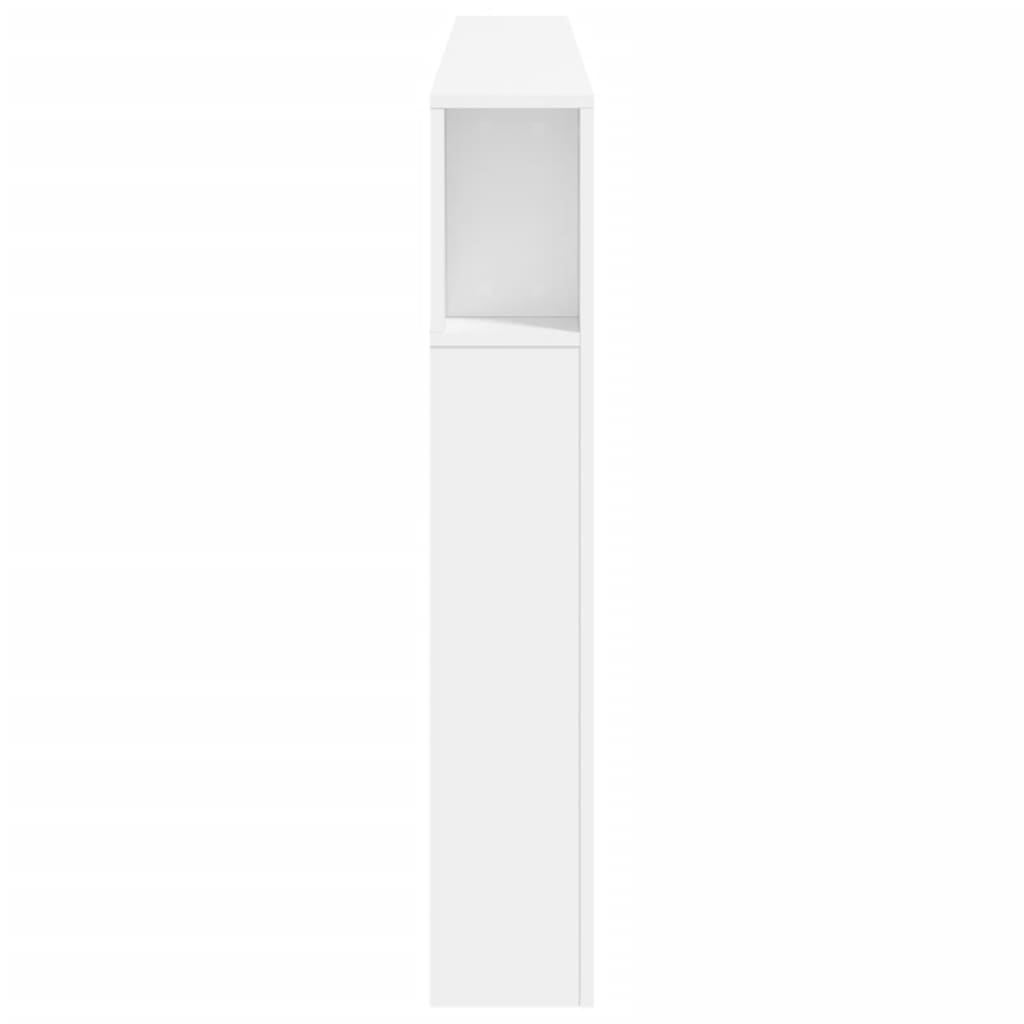 fehér szerelt fa LED-es fejtámla 200 x 18,5 x 103,5 cm