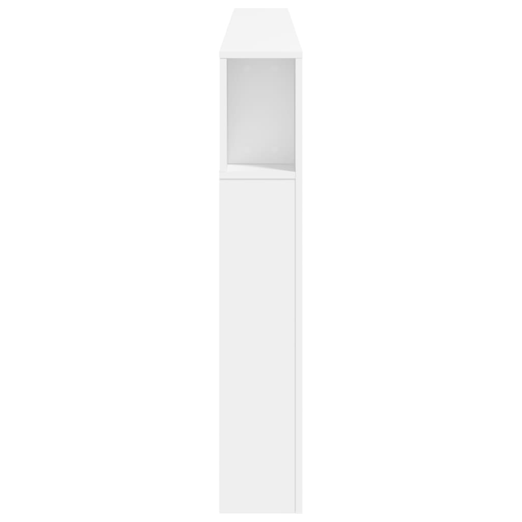 fehér szerelt fa LED-es fejtámla 220x18,5x103,5 cm