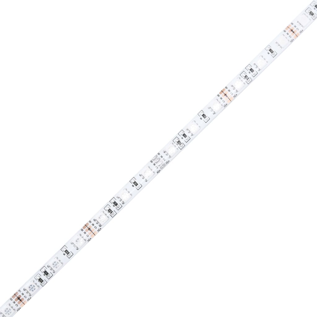 fekete szerelt fa LED-es fejtámla 220x18,5x103,5 cm