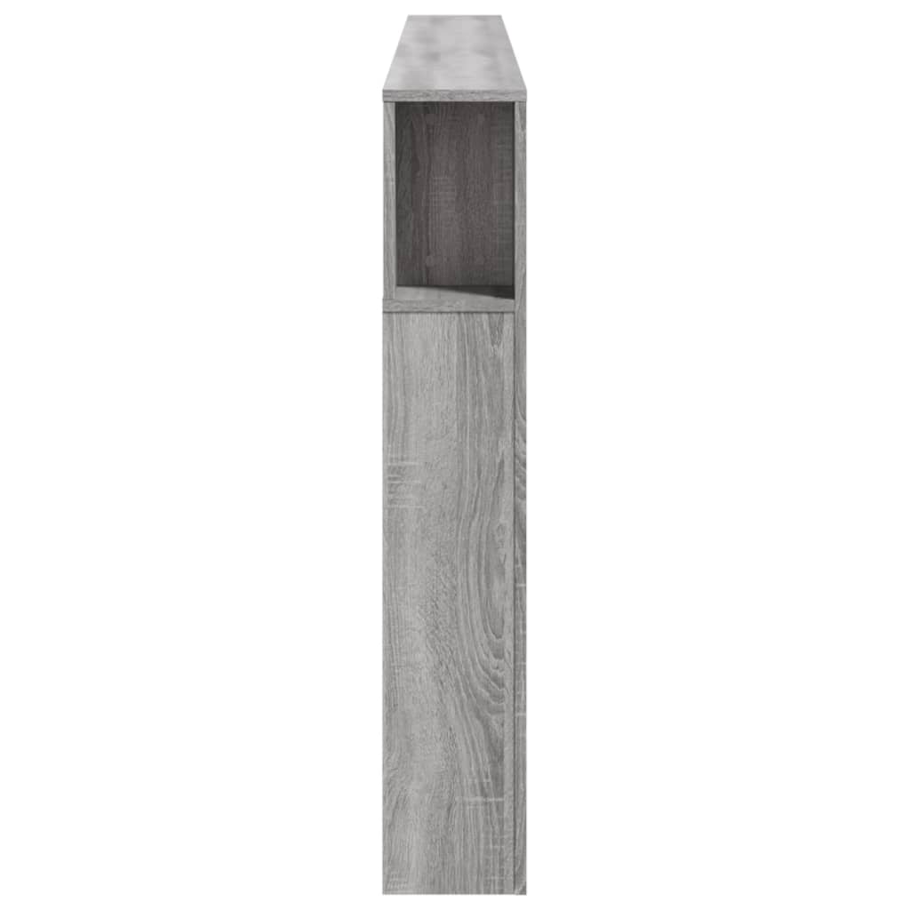 szürke sonoma szerelt fa LED-es fejtámla 220 x 18,5 x 103,5 cm