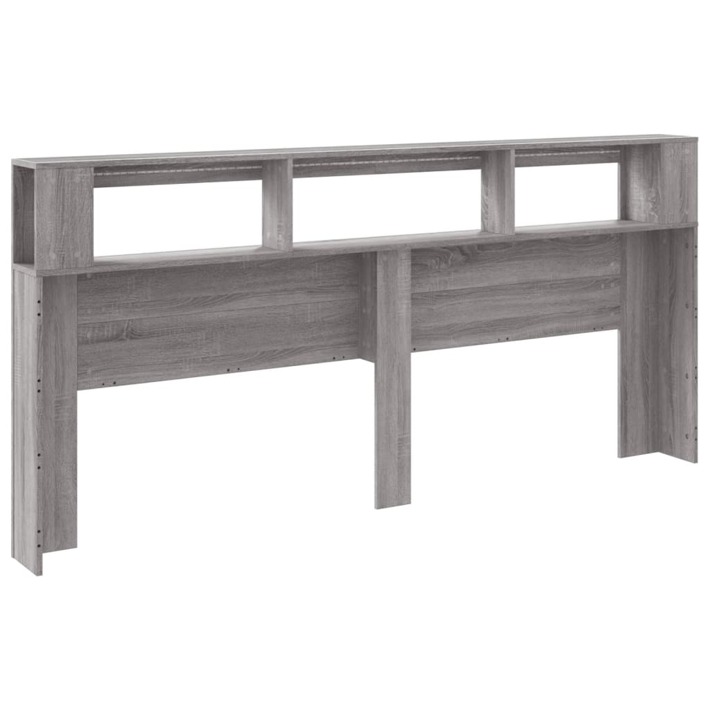 szürke sonoma szerelt fa LED-es fejtámla 220 x 18,5 x 103,5 cm