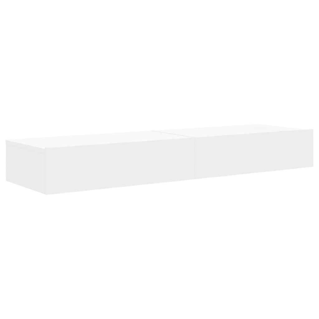 2 db fehér TV-szekrény LED-lámpákkal 60x35x15,5 cm