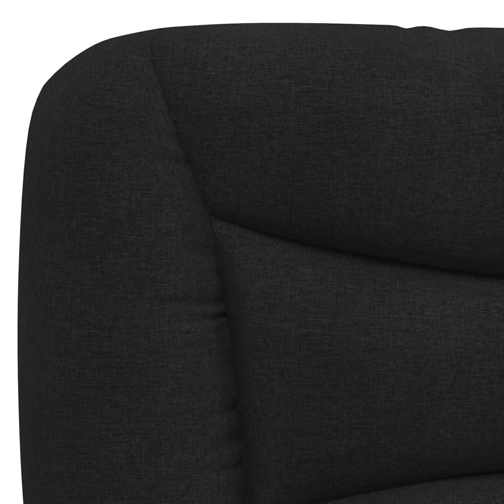 fekete szövet fejtámla párna Hvar 140 cm