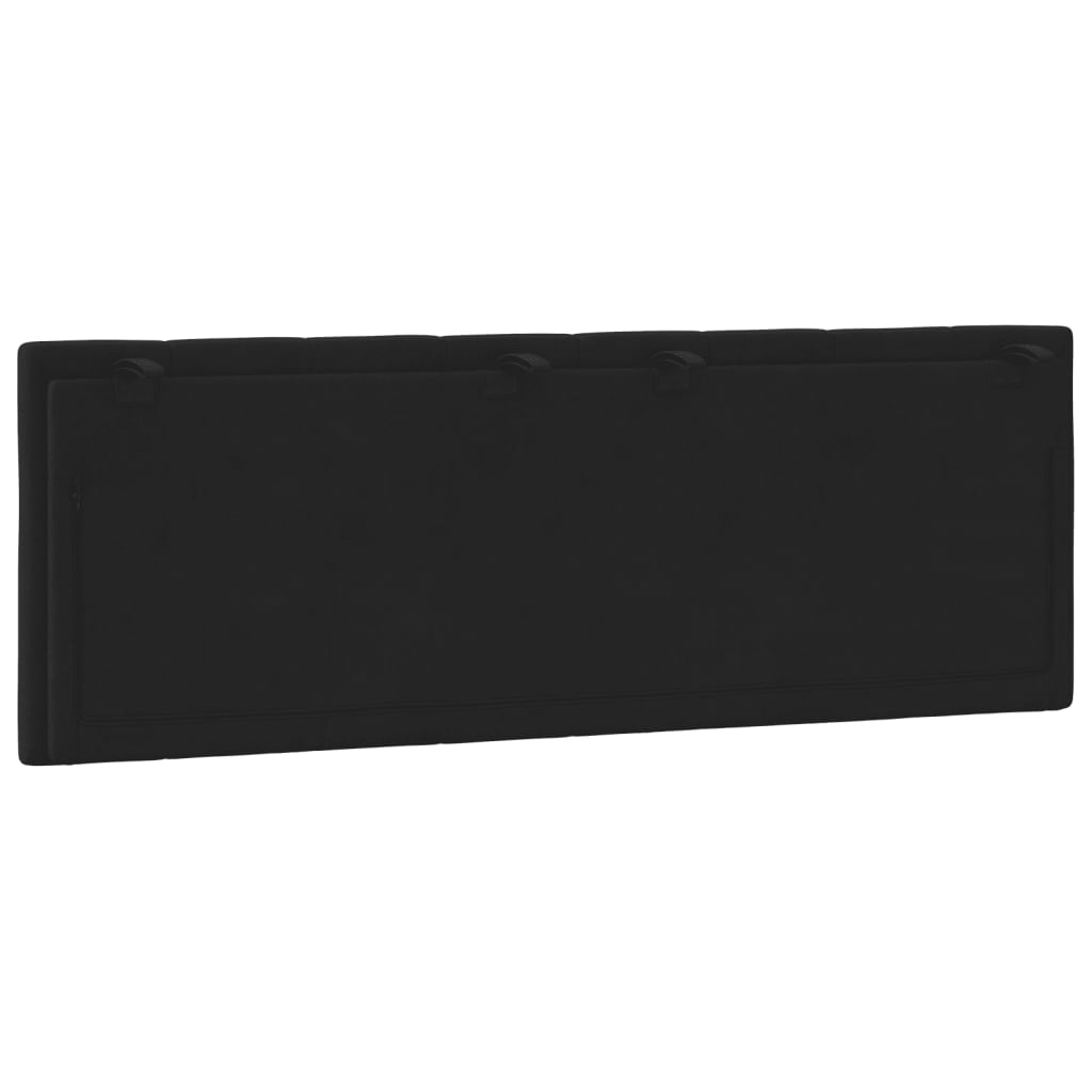 fekete bársony fejtámla párna Hanko 140 cm