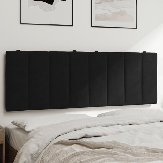 fekete bársony fejtámla párna Hanko 140 cm