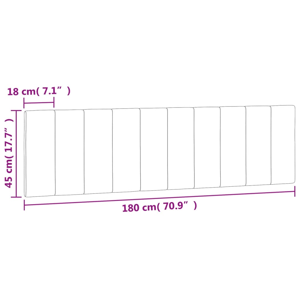 sötétszürke bársony fejtámla párna Hanko 180 cm