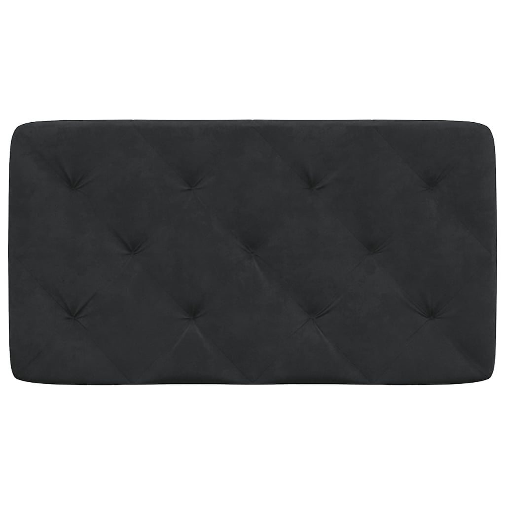 fekete bársony fejtámla párna 90 cm
