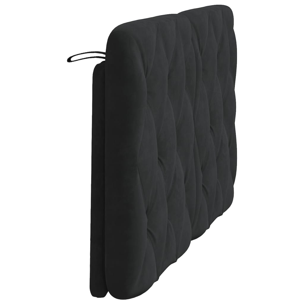 fekete bársony fejtámla párna 140 cm