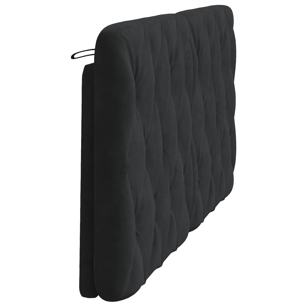 fekete bársony fejtámla párna 160 cm