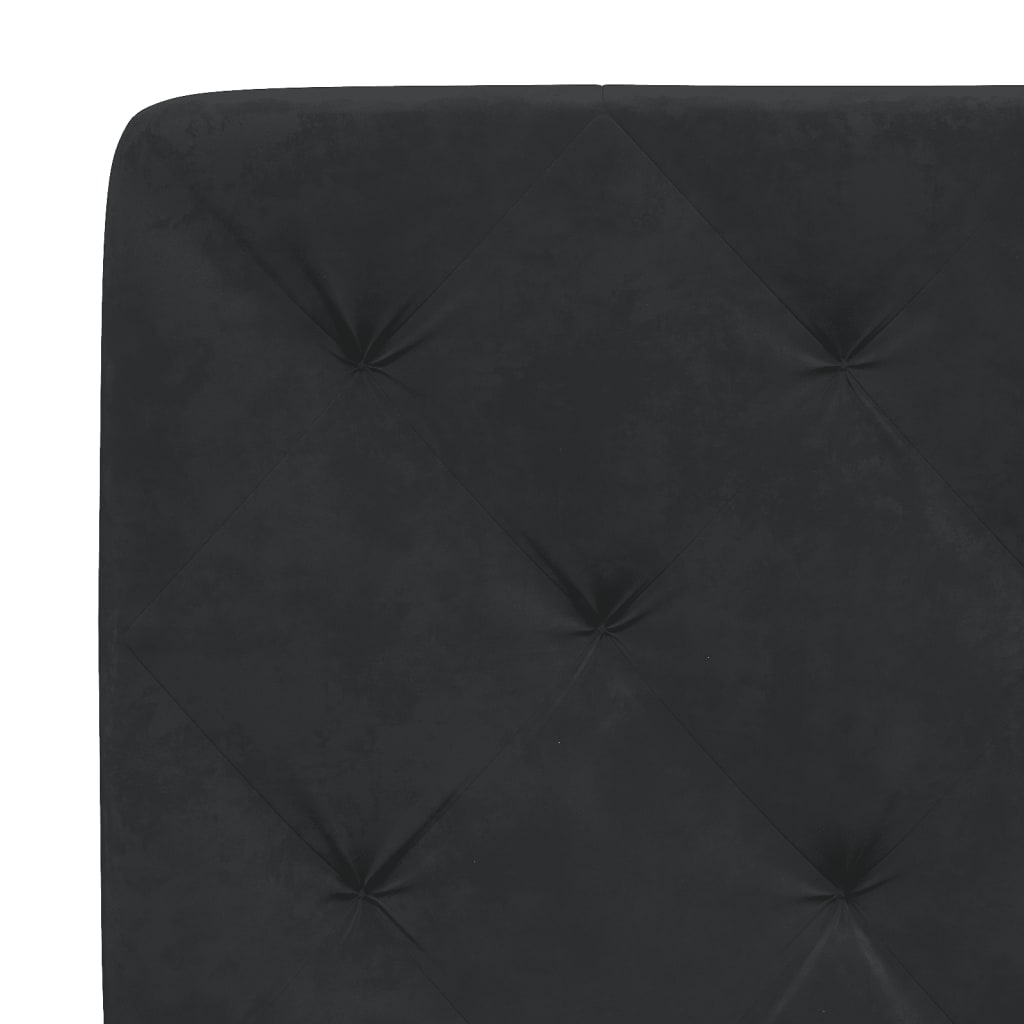 fekete bársony fejtámla párna 160 cm