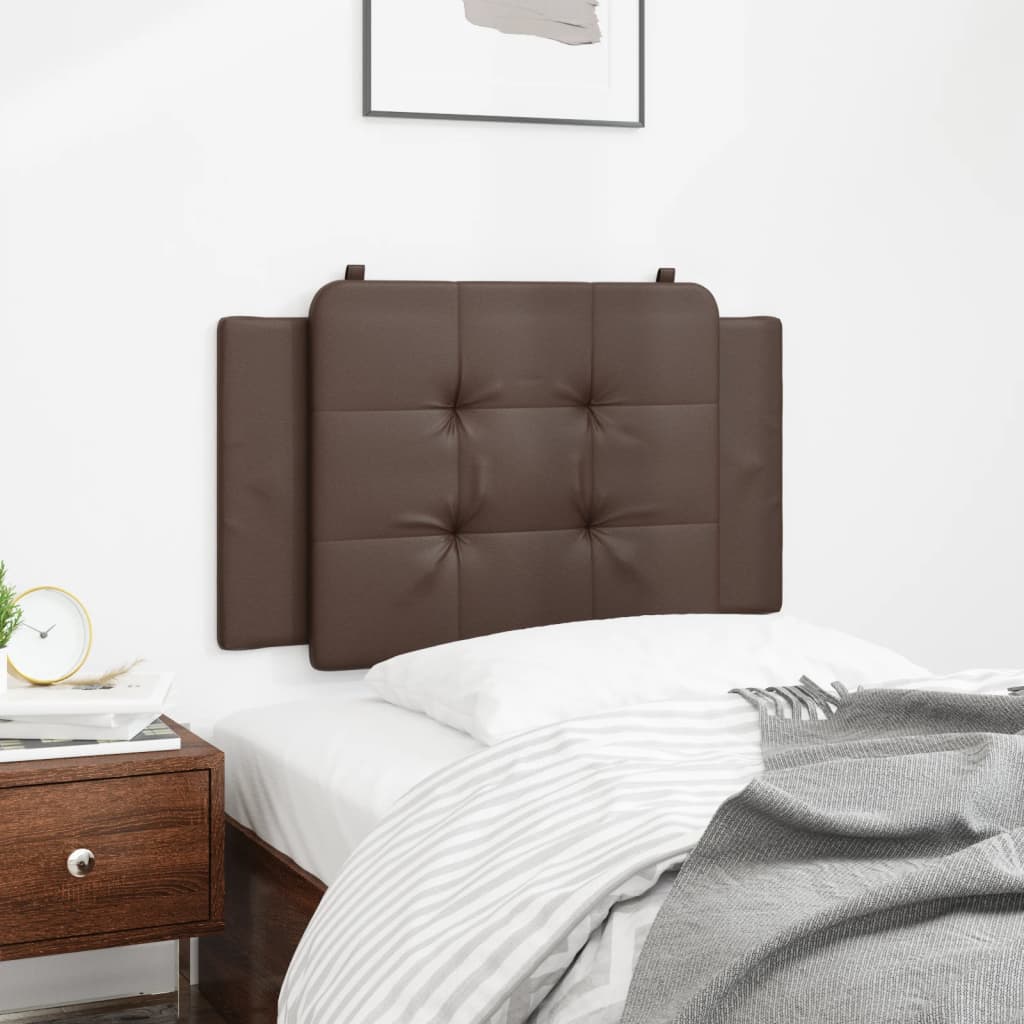 barna műbőr fejtámla párna 80 cm